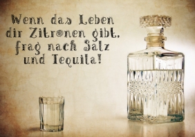 Foto-Text-Karte: Tequila